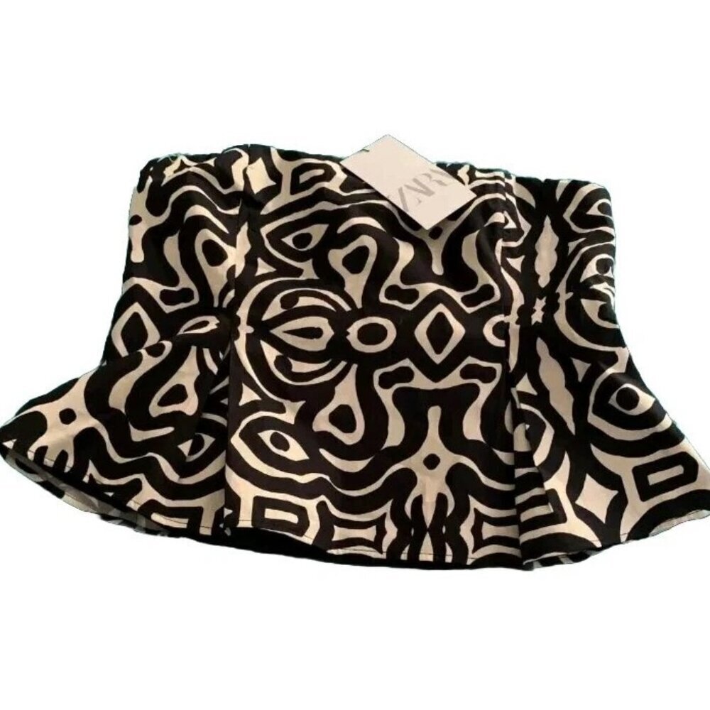 ZARA WOMENS STRAPLESS PRINTED TOP. SIZE XXL 3343/449/070